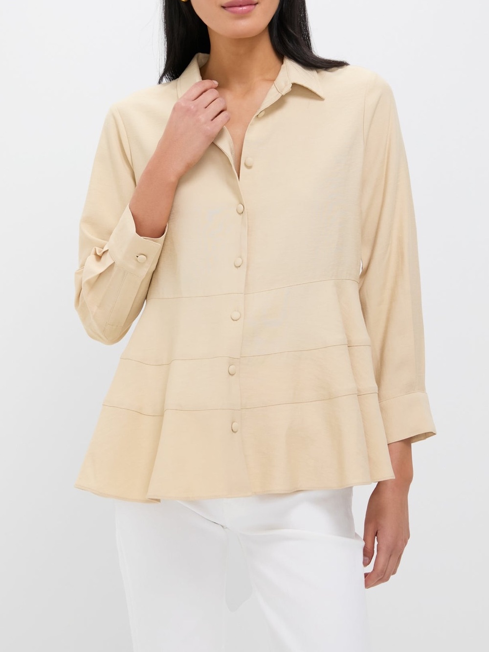 Tuckernuck • Pomander Place • Tan Ashlen Blouse